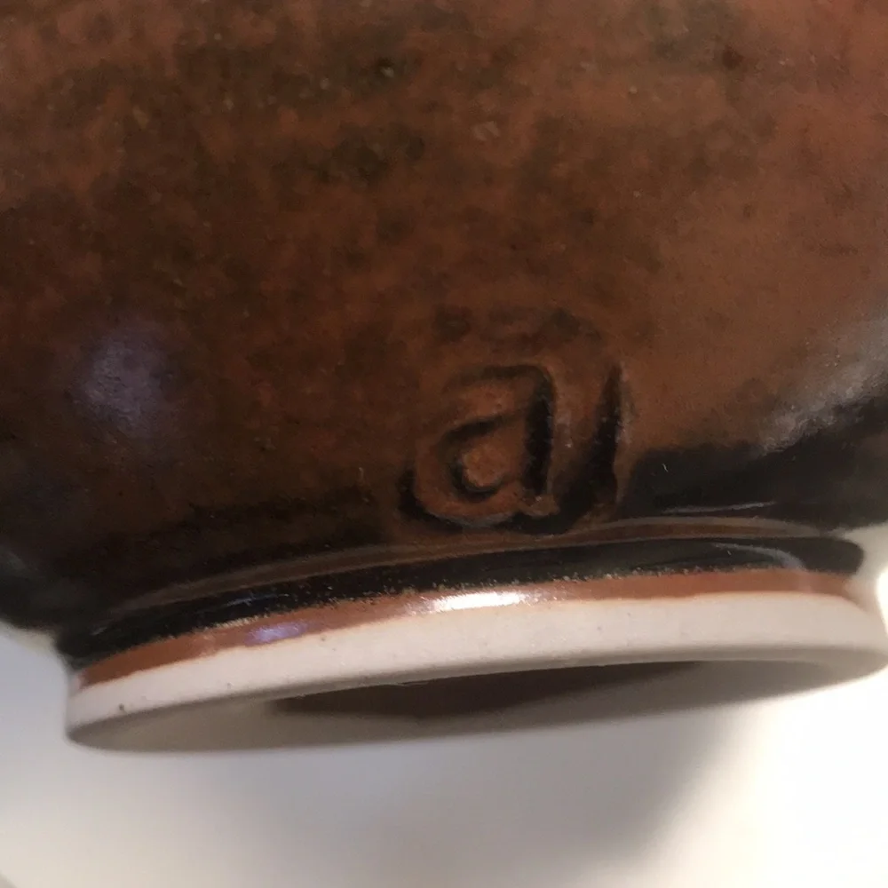 Stamped Studio Pottery Ring Holder/Apple‎ Baker